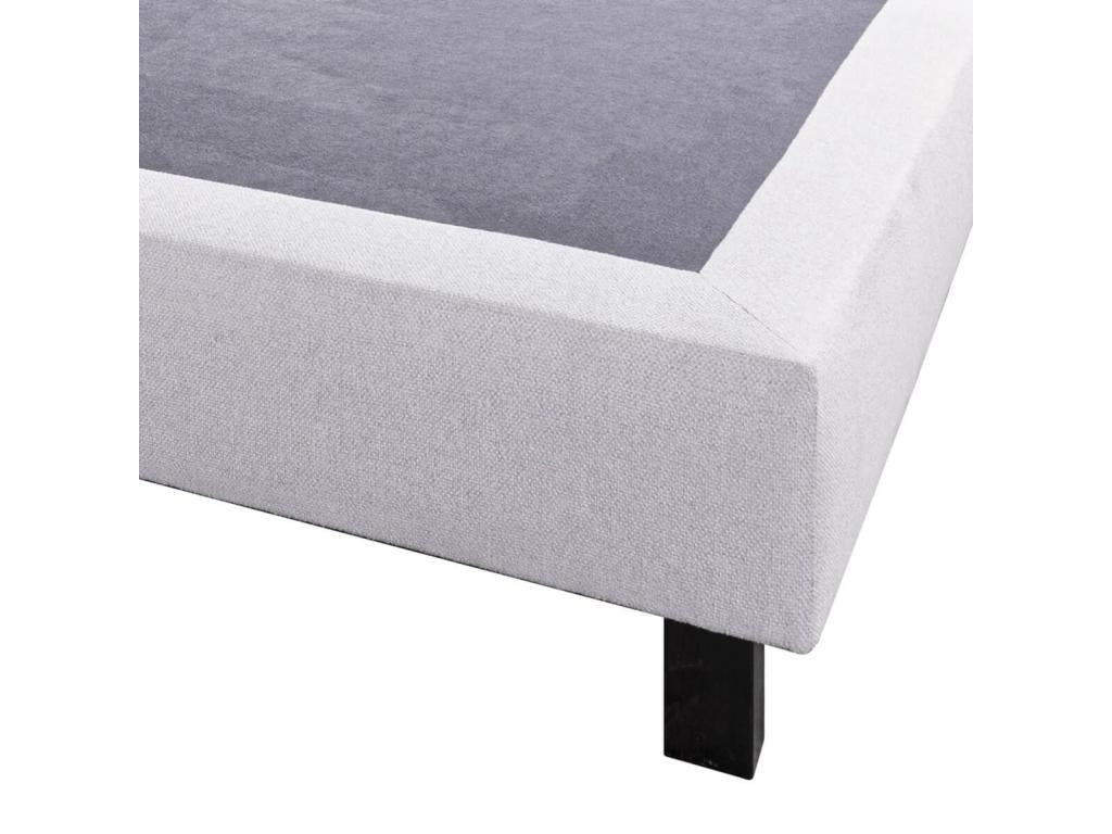 Boisona - Upholstered Bed Base 140x200 Grey Solid Wood Legs MCNS52261