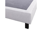 Boisona - Upholstered Bed Base 140x200 Grey Solid Wood Legs MCNS52261