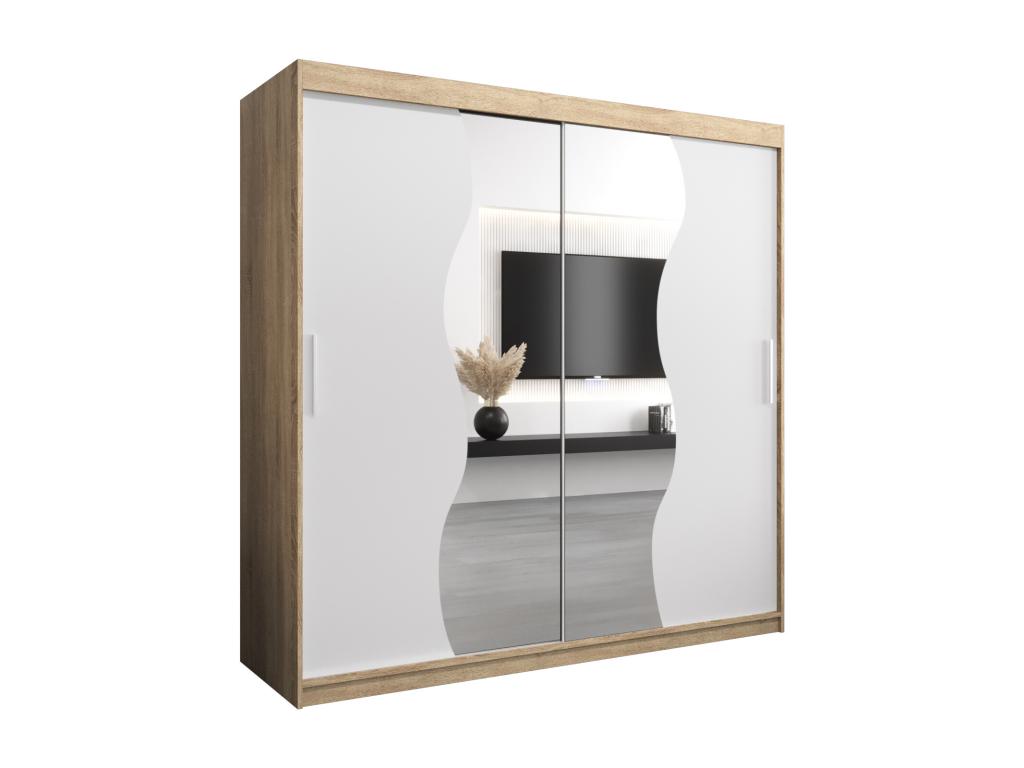 Boisona Sliding Door Wardrobe 200/200/62 2 Doors Boisona/White ZUSA97049