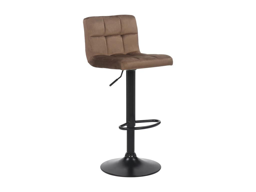 Bar stool - Velvet / White - Brown - Elariva AIPT13260