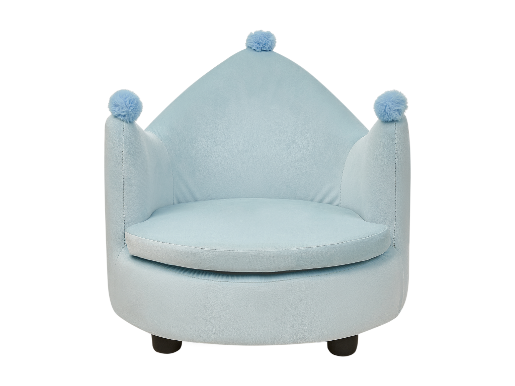 Children's Chair, Light Blue Velvet, VOEV83222