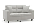 2-seater sofa with light grey cushions, 120 cm TIBK65284