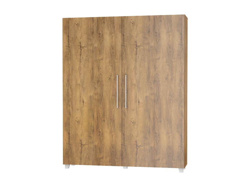 Vertical Murphy Bed 160x200 cm Dark Oak with Door, Todor Wall Bed FDCE07531