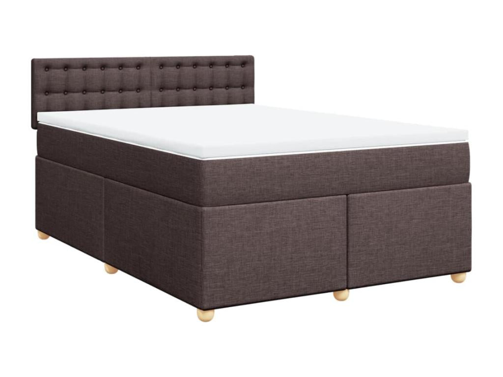 Bed base with mattress, dark brown, 140x200 cm, HSIY36635