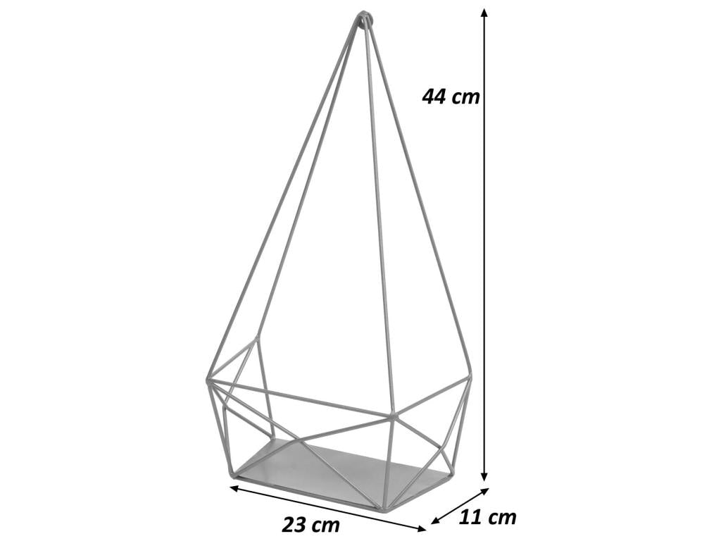 Elariva-K79 Wall Shelf - Hanging Shelf, Decorative Shelf, Kitchen Shelf - Metal, 44x23x11cm - White LHZV12139