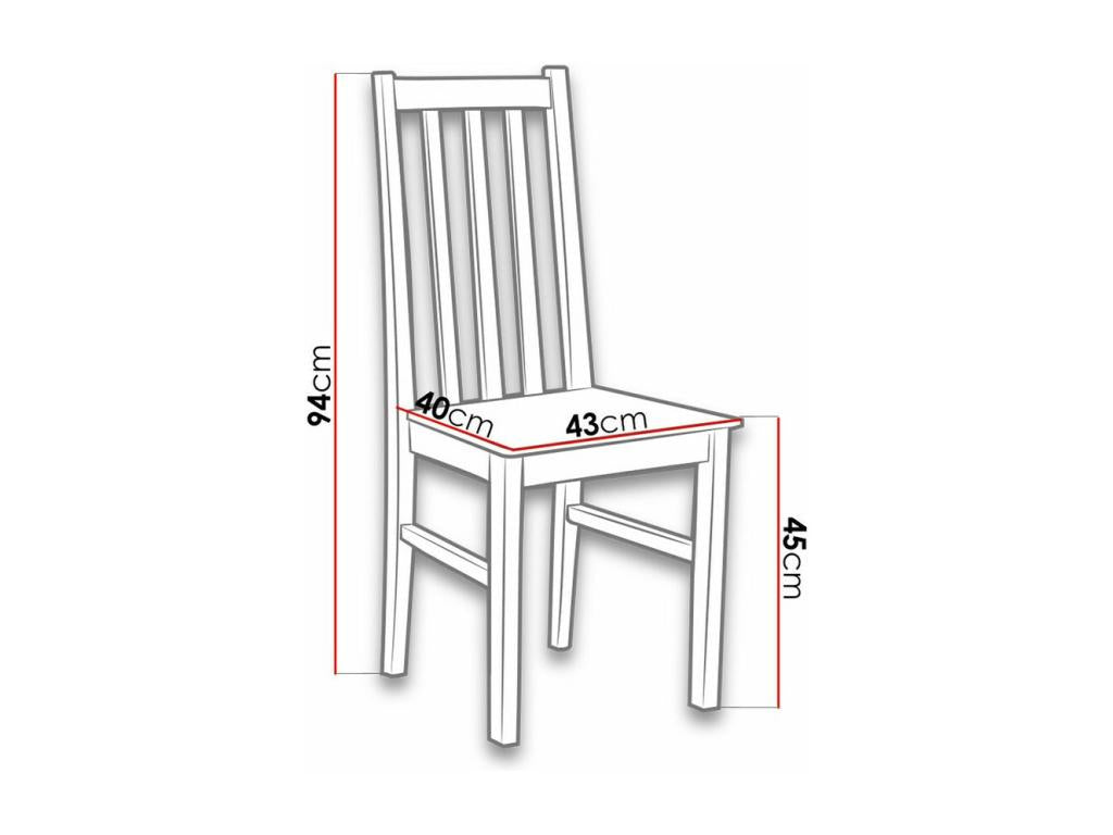 Chair 115 Oak 94x43x40cm Wood Pre-assembled Furniture CDNB17954