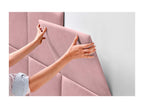 Boisona Upholstered Headboard in Fabric, Boisona, composed of interchangeable self-adhesive bed panels for a luxury bedroom, salmon color, 110 cm, BAJQ42689