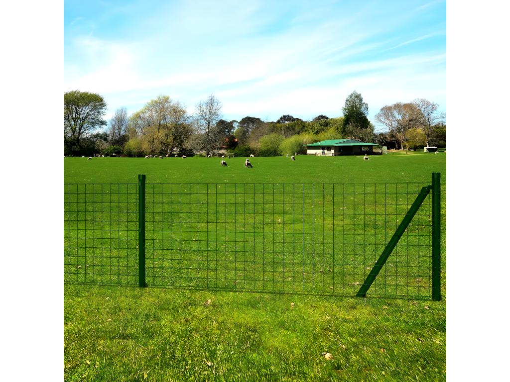 Euro Steel Fence 10x1.5 m Green JVKH93341