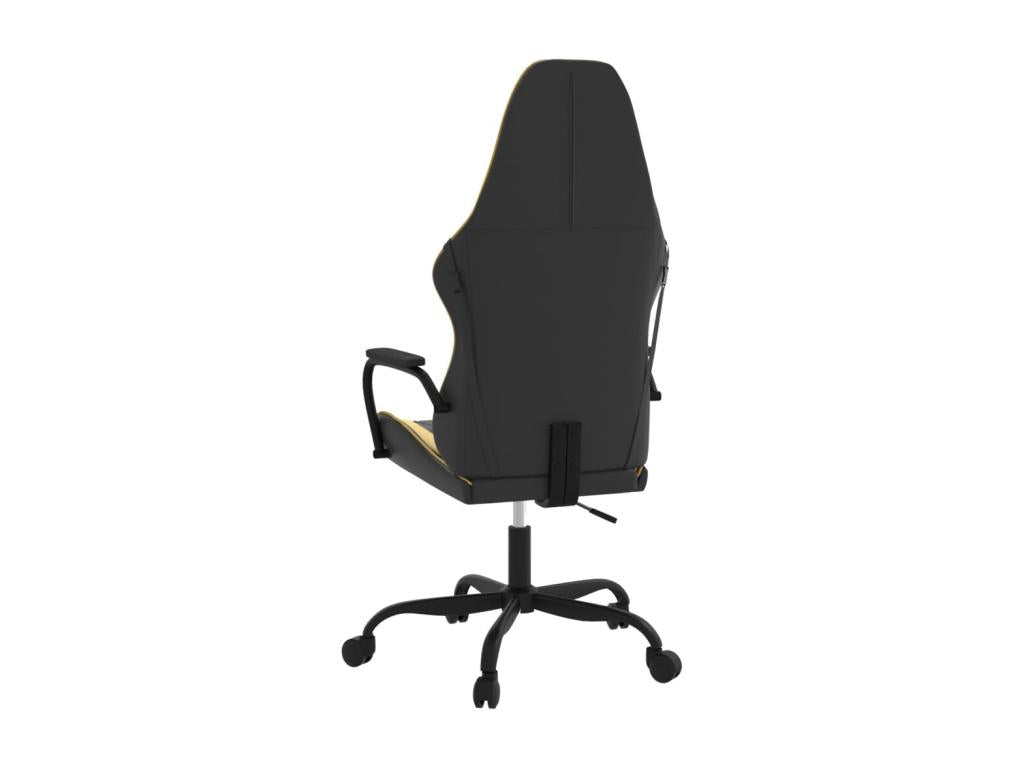 Black and gold faux leather gaming chair EMBN14236