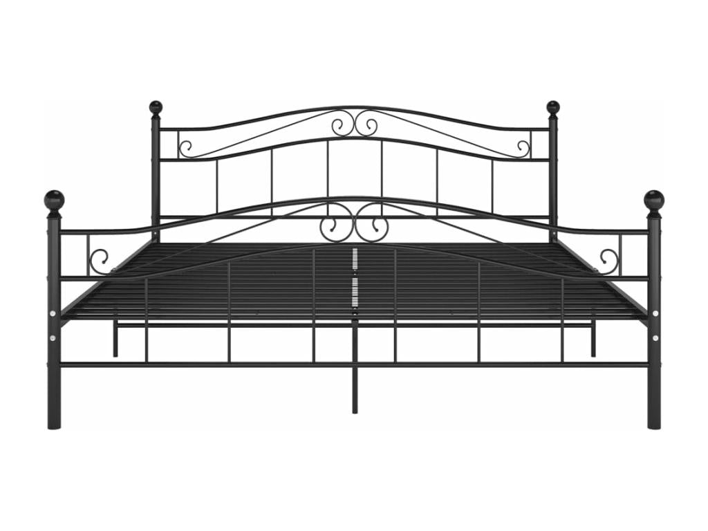 Black Metal Bed Frame 140x200 cm LMAF01380