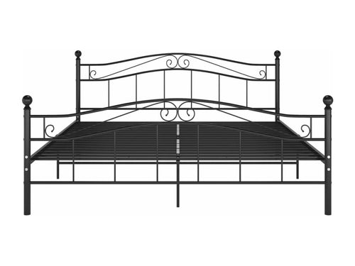 Black Metal Bed Frame 140x200 cm LMAF01380