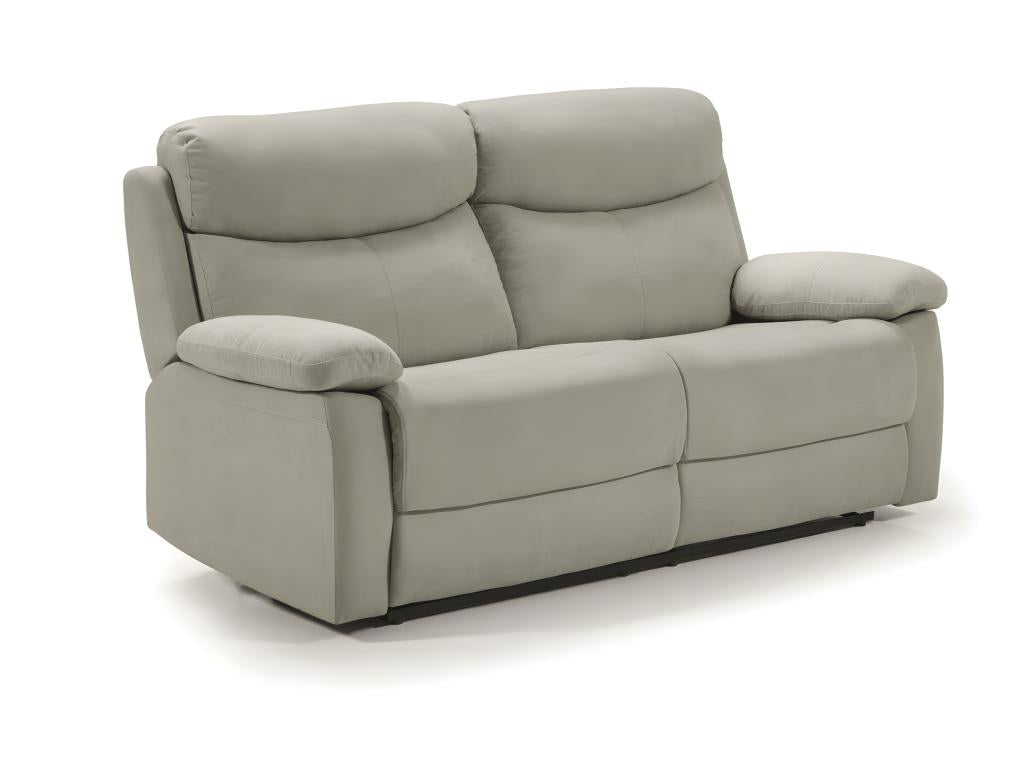 Manual 3-seater sofa in grey fabric - W- 190 x D- 90 x H- 103 cm CLYI30037