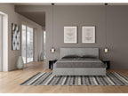 Bed with slatted base 160x200, inclined headboard, concrete grey, Elariva ELOO69647