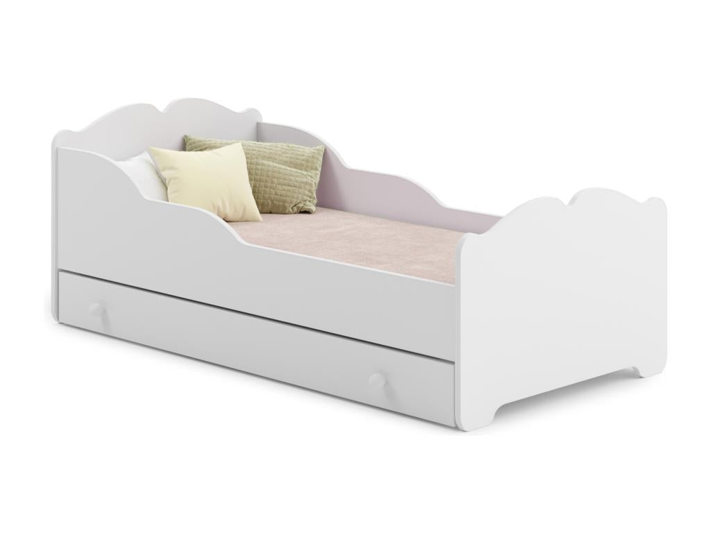 Children's bed with drawer, mattress and frame included - No graphic - 160 cm x 80 cm KQAV10858
