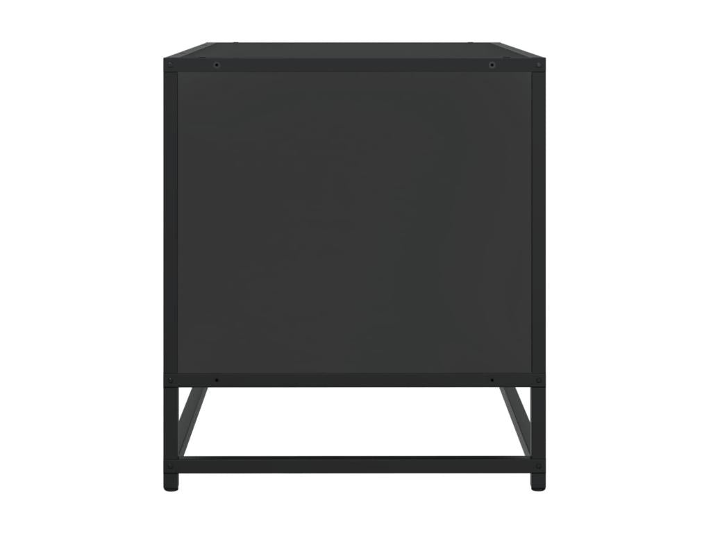 Black TV stand 120.5x40x46 cm engineered wood and metal QPTT61263