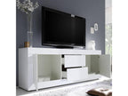 Elariva - TV Stand with 2 Doors and 2 Drawers, White Lacquered Finish, Elariva BODN06552