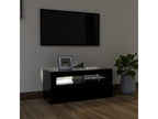 TV stand with LED lights, black, 90x35x40 cm, HXPE57975