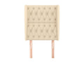 Headboard with wings, Cream, 83x23x118/128 cm, Fabric JKWQ74127