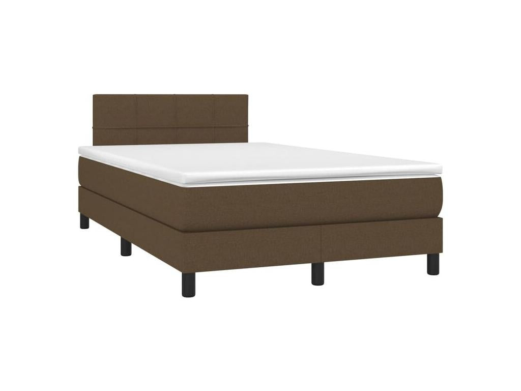 Bed base with mattress and LED light, dark brown, 120x200 cm, AZYY64546