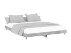 Concrete grey bed frame 200x200 engineered wood TJOE56208