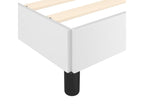White bed frame 90x190 Faux leather SELC70869