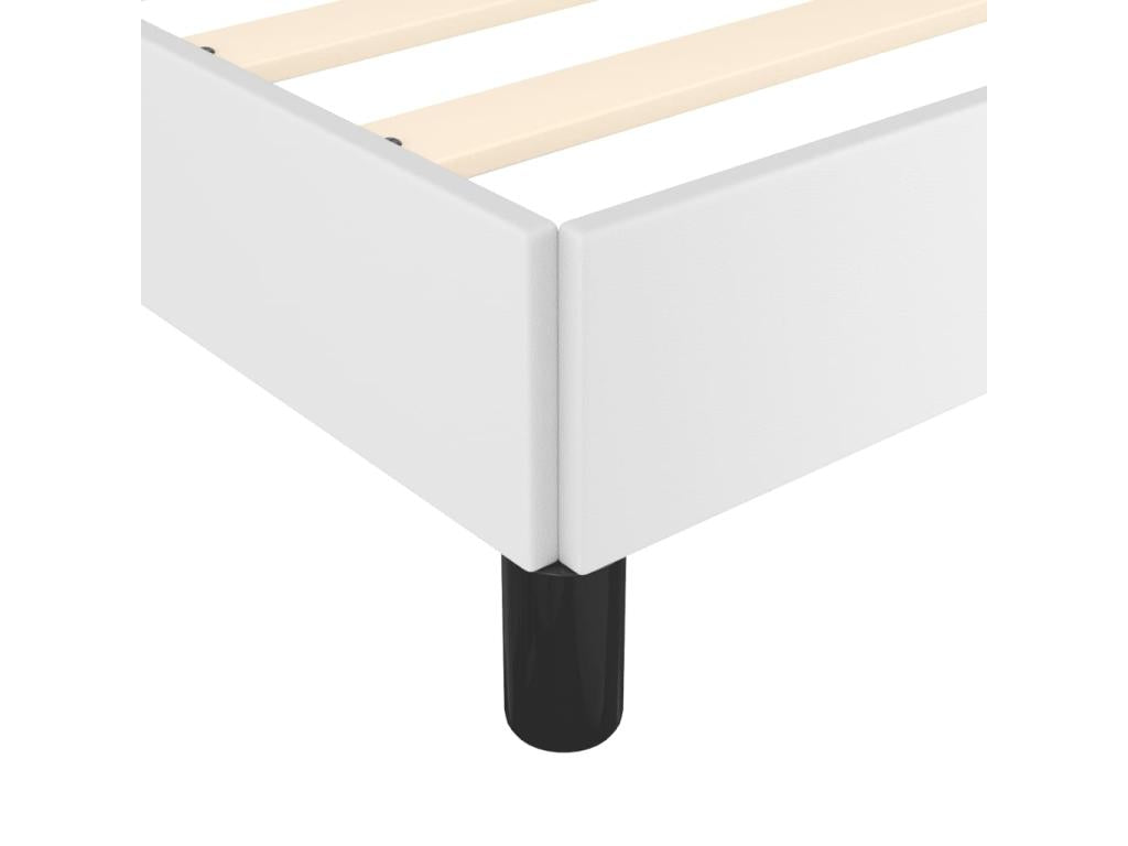 White bed frame 90x190 Faux leather SELC70869