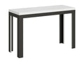 Extendable folding table 120/200x45/90 cm Double Ash White frame Anthracite UFBG60776