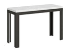 Extendable folding table 120/200x45/90 cm Double Ash White frame Anthracite UFBG60776