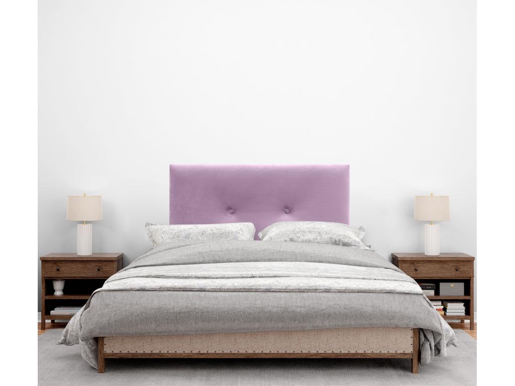 Boisona Smooth Velvet Headboard with Buttons 95x115 with Bed Legs 80/90 - Pink CSMH67404