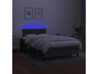 Bed base with LED mattress, dark grey, 120x190 cm, fabric UPKP93152
