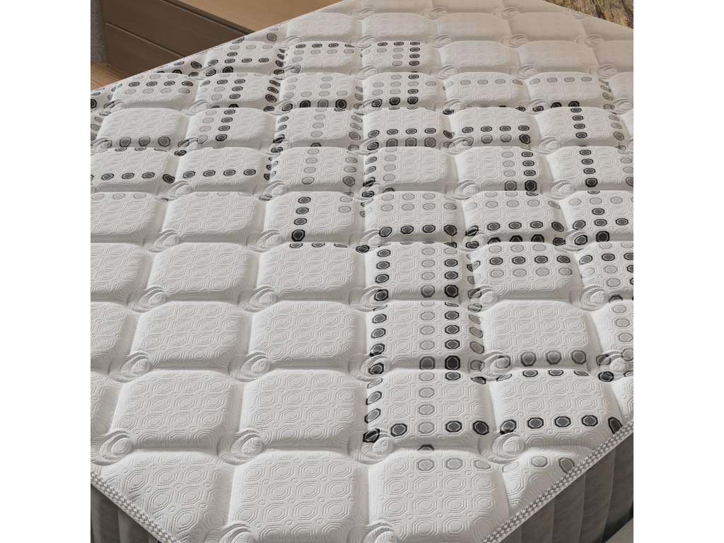 Pocket Spring Mattress Set with Headboard, 120x190cm - 20cm Thick, Elariva MPIG63258