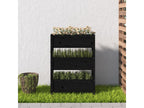 Black Planter 77x25x104.5 cm Solid Pine Wood WLDR88557