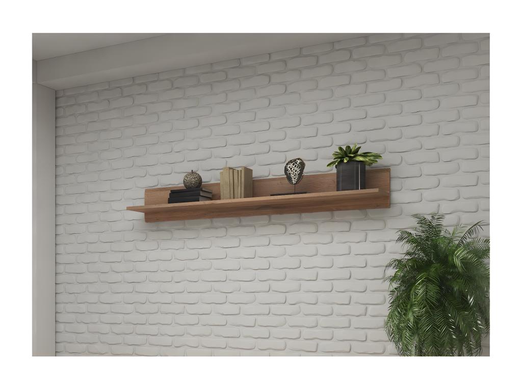 Designer wall shelf, 160cm, oak finish - Elariva Collection. SCSJ07196