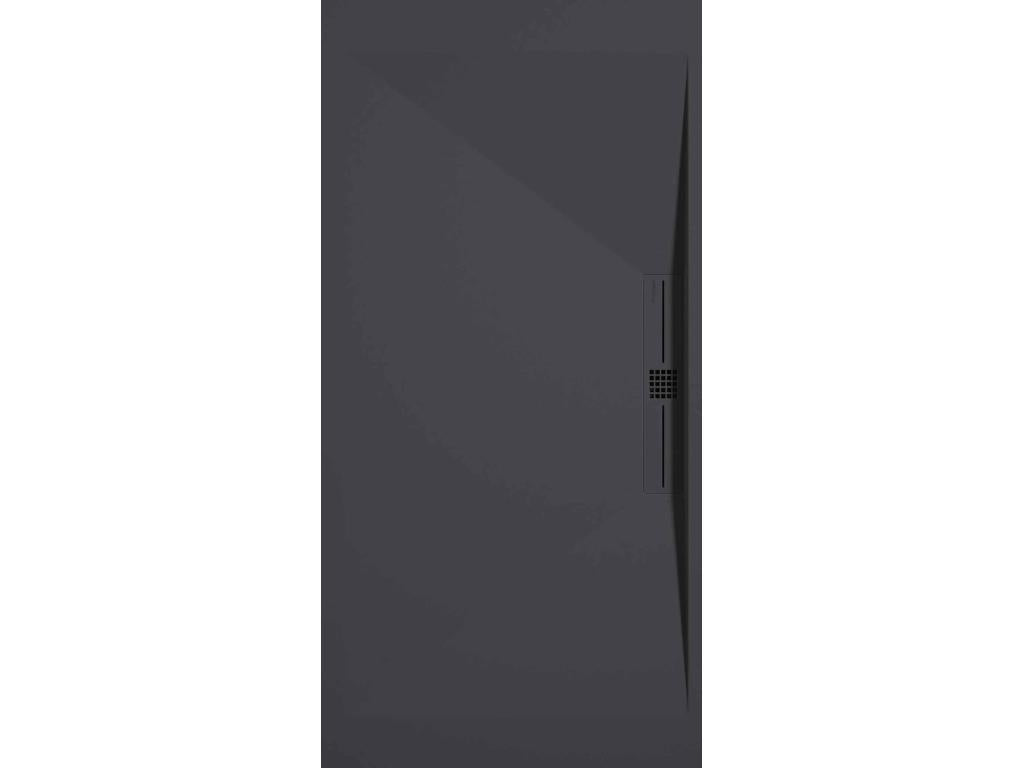 Anthracite shower tray with smooth finish, Lysvia SIDE color grid - 160x70 cm AOQJ34074