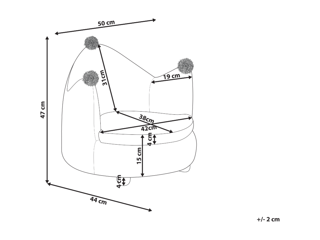 Children's Chair, Light Blue Velvet, VOEV83222