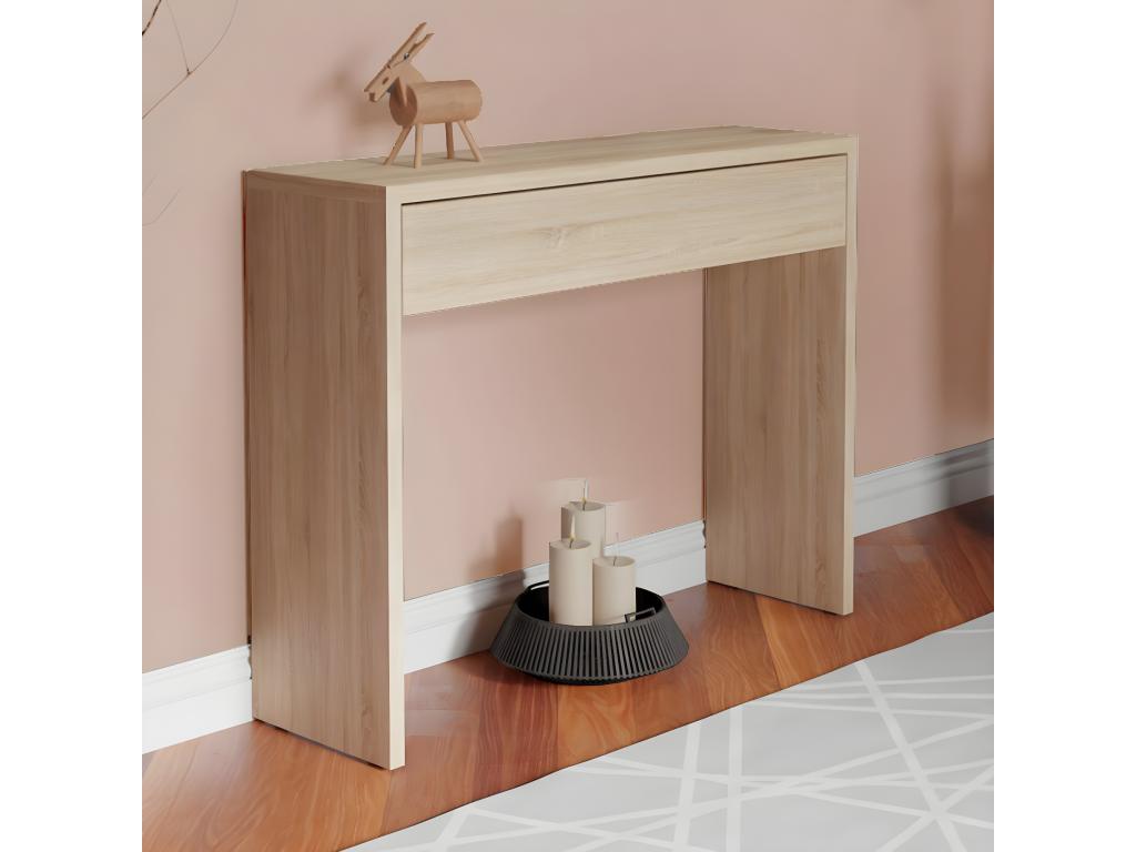 Console table with 1 drawer - W- 100 x D- 30 x H- 76 cm NTQE68229