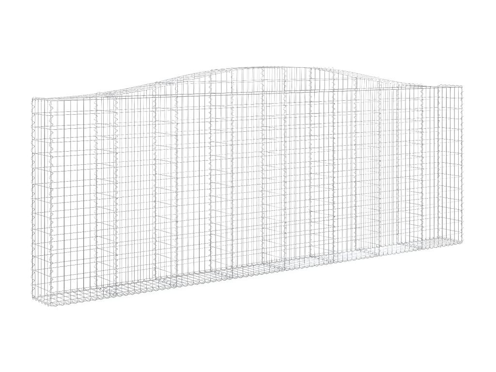 6-piece arched gabion baskets, 400x30x140/160 cm, galvanized iron WIKJ82954