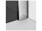 Dark 100x200cm walk-in shower screen - 8mm tempered glass with anti-limescale coating, without support bar LEYB28760