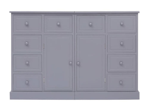 Buffet with 10 drawers, Grey, 113x30x79 cm, Wood, RKWL40477