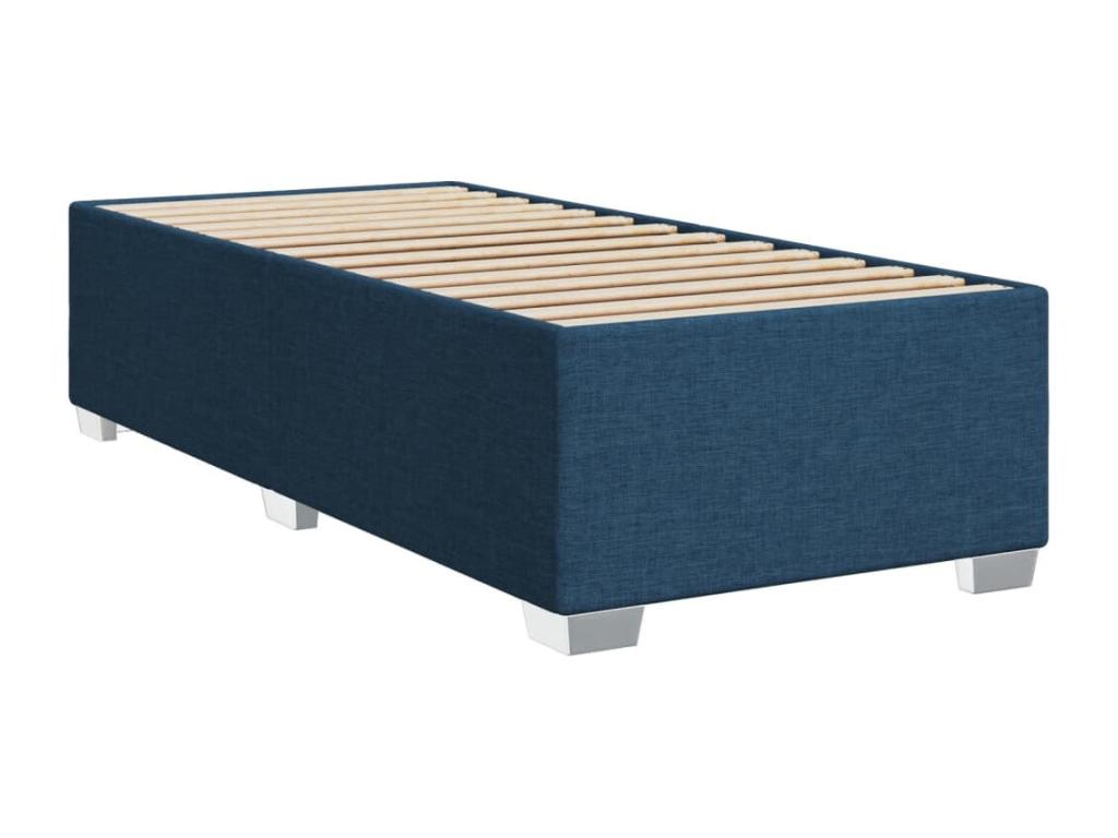 Bed base with mattress, blue, 80x200 cm, fabric, VJBV68158