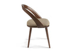 Lazy Ash and Walnut Wood Chair with Faux Leather - Set of 2 - Colour 67 COUT92450