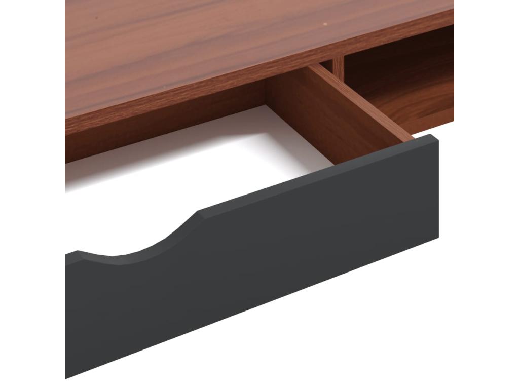 Brown computer desk with drawer, 110x50x75 cm, OJUB59905