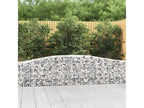 5-piece arched gabion baskets, 400x30x60/80 cm, galvanized iron, JJXM83744