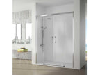 Shower enclosure with 2 fixed glass panels and 2 sliding doors S400 155 cm Without side panel ZUTM30408