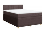 Bed base with mattress, dark brown, 140x200 cm, XYGL27083