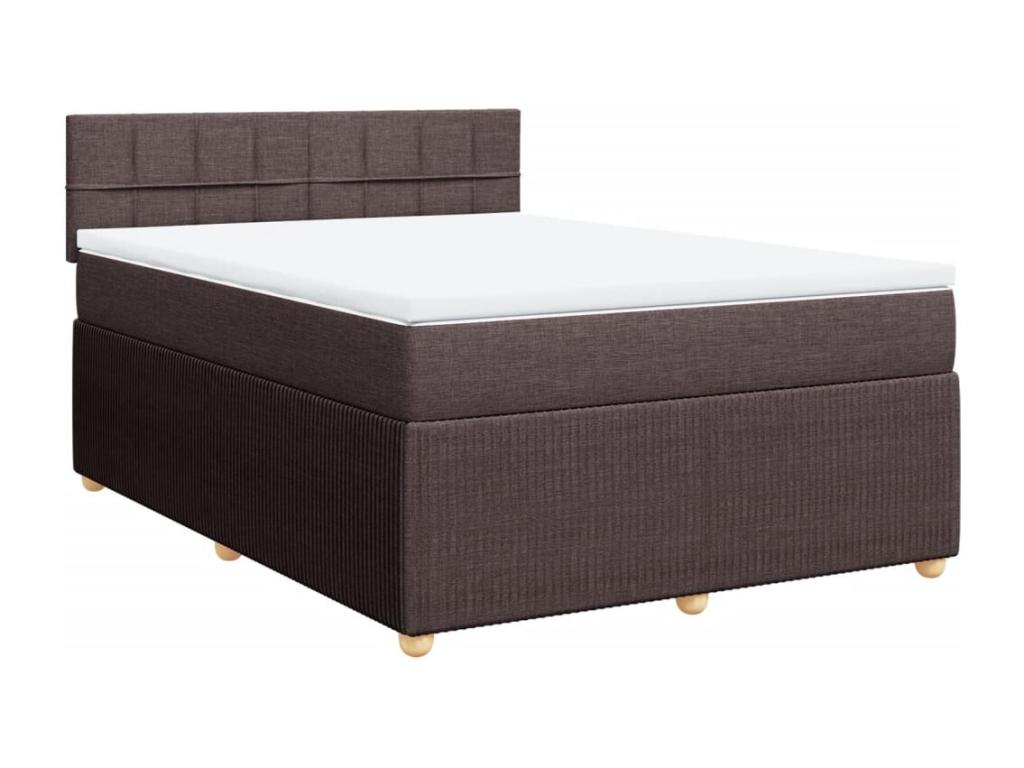 Bed base with mattress, dark brown, 140x200 cm, XYGL27083