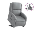 Light Grey Fabric Reclining Armchair LMLE83670