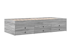 Daybed with drawers, grey, 75x190 cm, engineered wood, XLQA68237