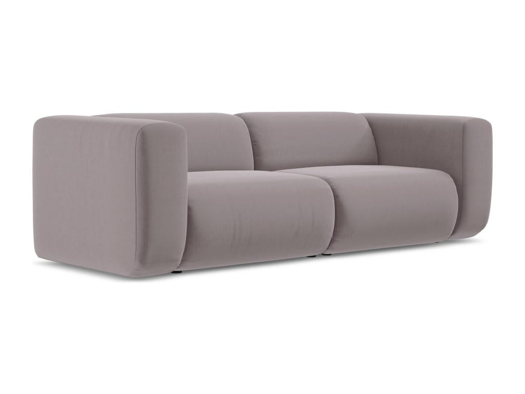 Modular 3-seater velvet sofa - lavender - Elariva DBUM32134