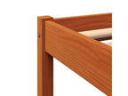 Brown wax bed frame 200x200 cm solid pine wood ORBJ43565